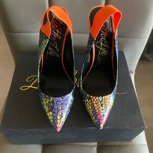 LFL by Lust for Life Orange and Multicolor Heels